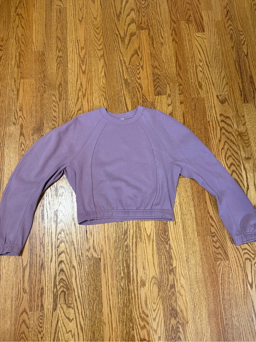 lululemon athletica Cropped Lilac Crewneck Sweatshirt